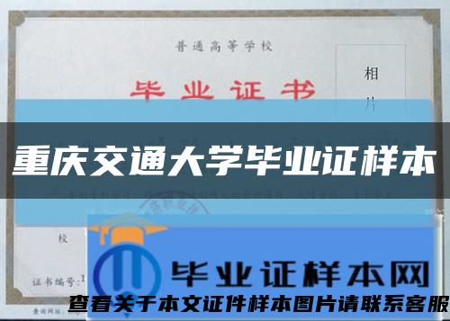 重庆交通大学毕业证样本缩略图
