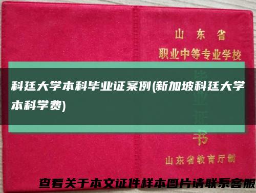 科廷大学本科毕业证案例(新加坡科廷大学本科学费)缩略图