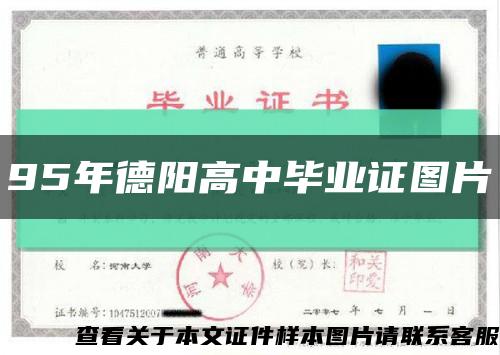 95年德阳高中毕业证图片缩略图