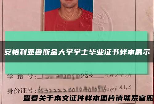安格利亚鲁斯金大学学士毕业证书样本展示缩略图