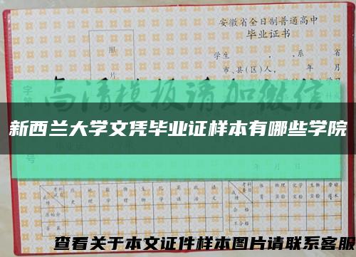 新西兰大学文凭毕业证样本有哪些学院缩略图