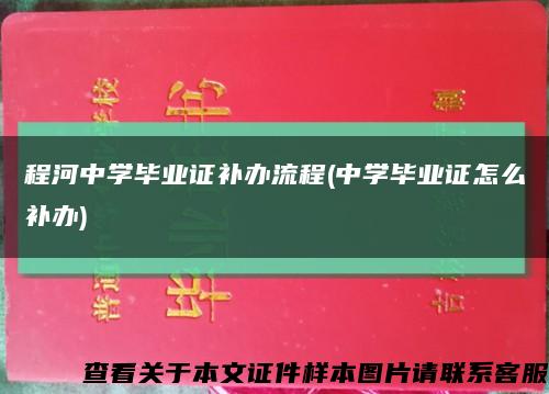 程河中学毕业证补办流程(中学毕业证怎么补办)缩略图