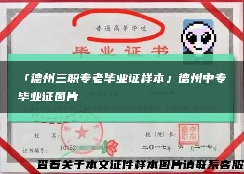 「德州三职专老毕业证样本」德州中专毕业证图片缩略图