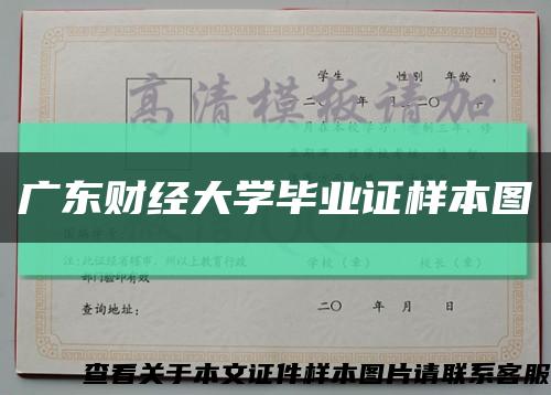 广东财经大学毕业证样本图缩略图