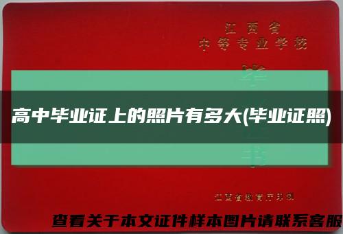 高中毕业证上的照片有多大(毕业证照)缩略图