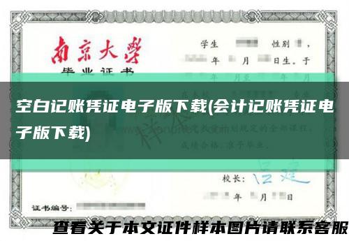 空白记账凭证电子版下载(会计记账凭证电子版下载)缩略图