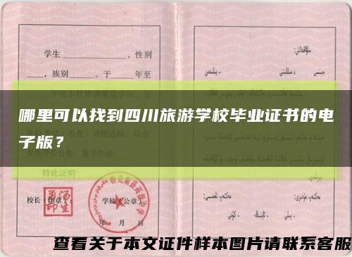 哪里可以找到四川旅游学校毕业证书的电子版？缩略图