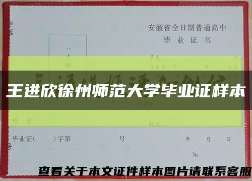王进欣徐州师范大学毕业证样本缩略图