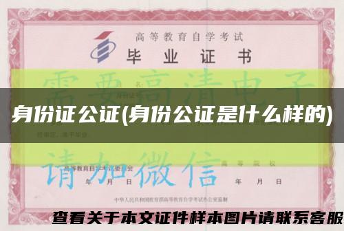 身份证公证(身份公证是什么样的)缩略图