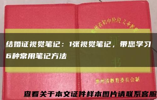 结婚证视觉笔记：1张视觉笔记，带您学习6种常用笔记方法缩略图