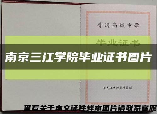 南京三江学院毕业证书图片缩略图