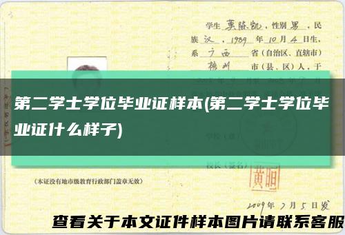第二学士学位毕业证样本(第二学士学位毕业证什么样子)缩略图