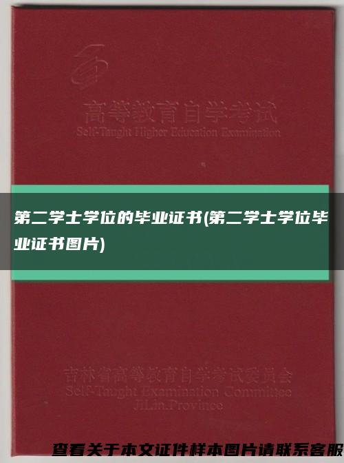第二学士学位的毕业证书(第二学士学位毕业证书图片)缩略图