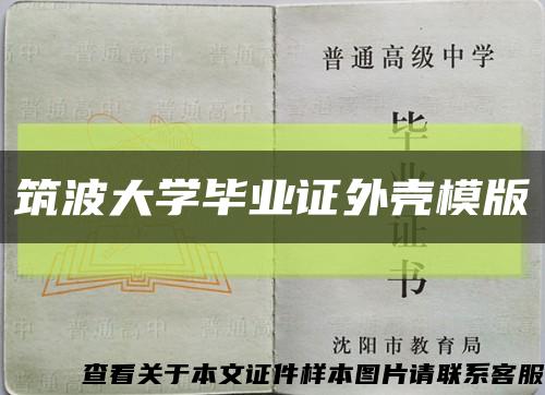 筑波大学毕业证外壳模版缩略图