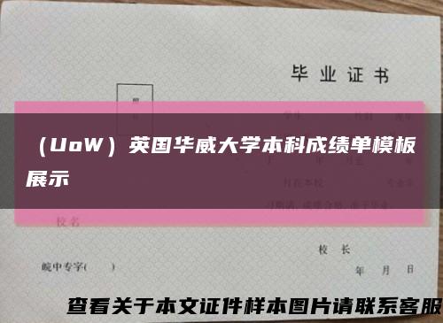 （UoW）英国华威大学本科成绩单模板展示缩略图