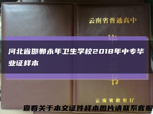 河北省邯郸永年卫生学校2018年中专毕业证样本缩略图