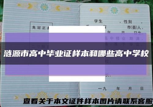涟源市高中毕业证样本和哪些高中学校缩略图