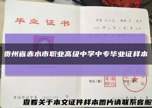 贵州省赤水市职业高级中学中专毕业证样本缩略图