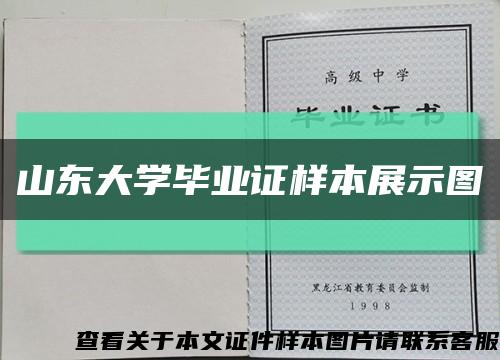 山东大学毕业证样本展示图缩略图