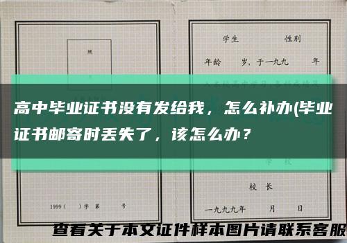 高中毕业证书没有发给我，怎么补办(毕业证书邮寄时丢失了，该怎么办？缩略图