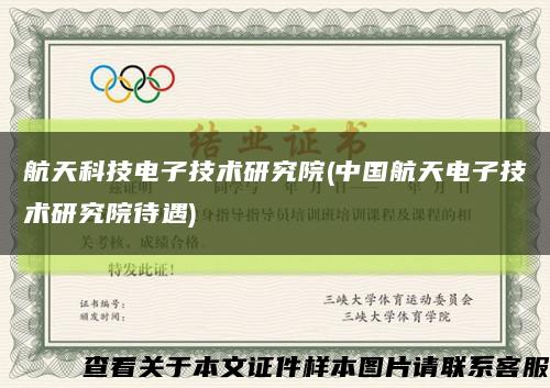 航天科技电子技术研究院(中国航天电子技术研究院待遇)缩略图