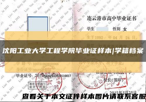 沈阳工业大学工程学院毕业证样本|学籍档案缩略图