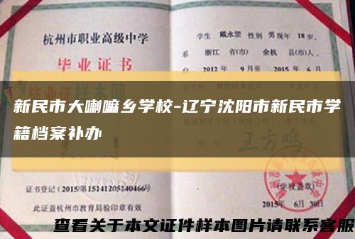 新民市大喇嘛乡学校-辽宁沈阳市新民市学籍档案补办缩略图