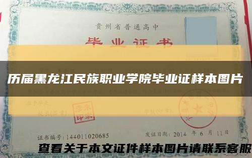 历届黑龙江民族职业学院毕业证样本图片缩略图