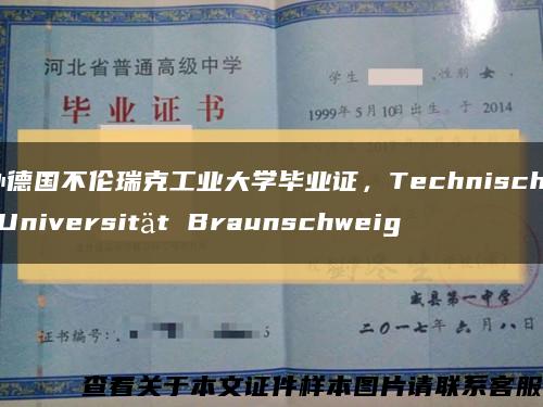 办德国不伦瑞克工业大学毕业证，Technische Universität Braunschweig缩略图