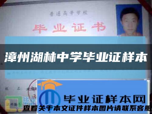 漳州湖林中学毕业证样本缩略图