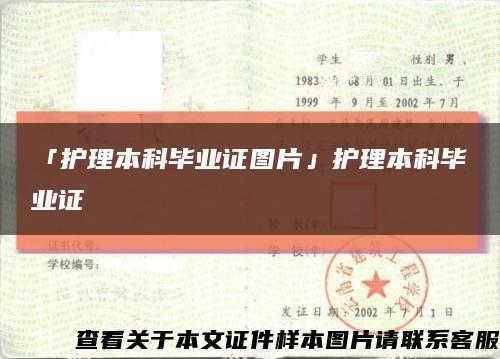 「护理本科毕业证图片」护理本科毕业证缩略图