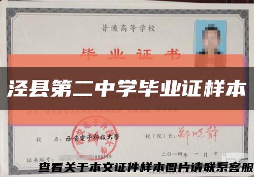 泾县第二中学毕业证样本缩略图