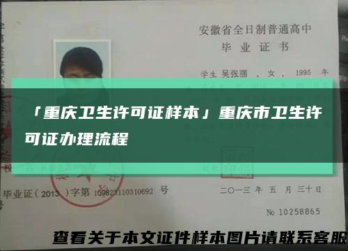 「重庆卫生许可证样本」重庆市卫生许可证办理流程缩略图