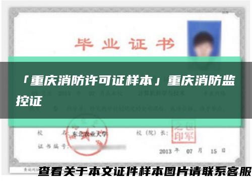 「重庆消防许可证样本」重庆消防监控证缩略图
