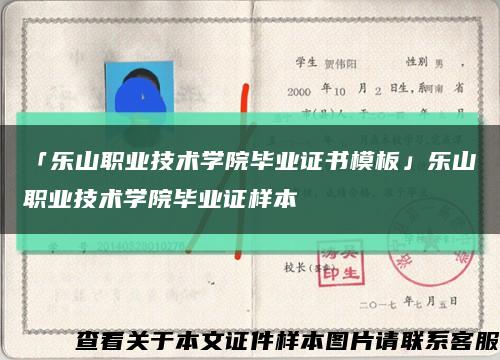 「乐山职业技术学院毕业证书模板」乐山职业技术学院毕业证样本缩略图