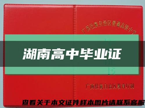 湖南高中毕业证缩略图