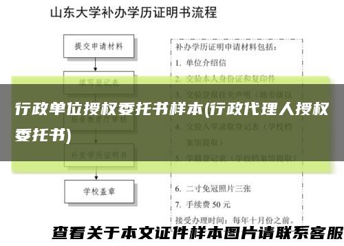 行政单位授权委托书样本(行政代理人授权委托书)缩略图
