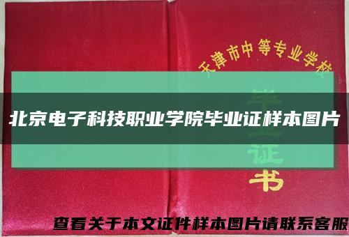 北京电子科技职业学院毕业证样本图片缩略图