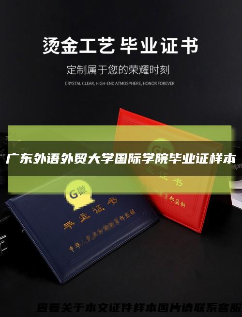 广东外语外贸大学国际学院毕业证样本缩略图