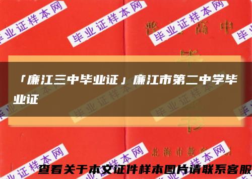 「廉江三中毕业证」廉江市第二中学毕业证缩略图