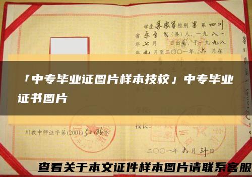 「中专毕业证图片样本技校」中专毕业证书图片缩略图