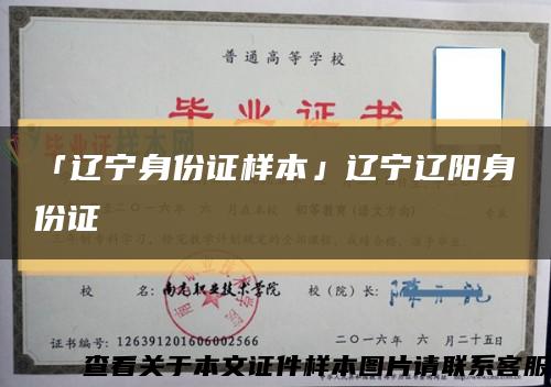 「辽宁身份证样本」辽宁辽阳身份证缩略图