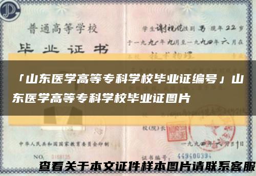 「山东医学高等专科学校毕业证编号」山东医学高等专科学校毕业证图片缩略图
