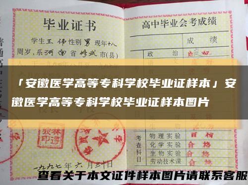「安徽医学高等专科学校毕业证样本」安徽医学高等专科学校毕业证样本图片缩略图