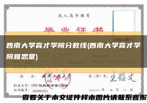 西南大学育才学院分数线(西南大学育才学院雅思堂)缩略图