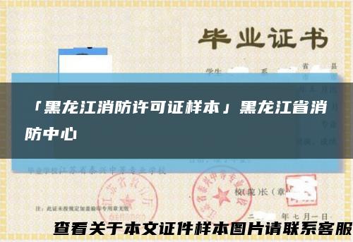 「黑龙江消防许可证样本」黑龙江省消防中心缩略图