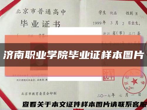 济南职业学院毕业证样本图片缩略图