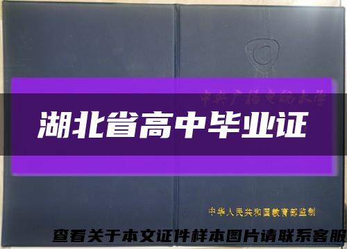 湖北省高中毕业证缩略图
