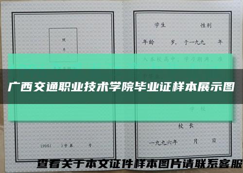 广西交通职业技术学院毕业证样本展示图缩略图