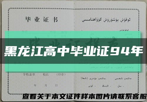 黑龙江高中毕业证94年缩略图